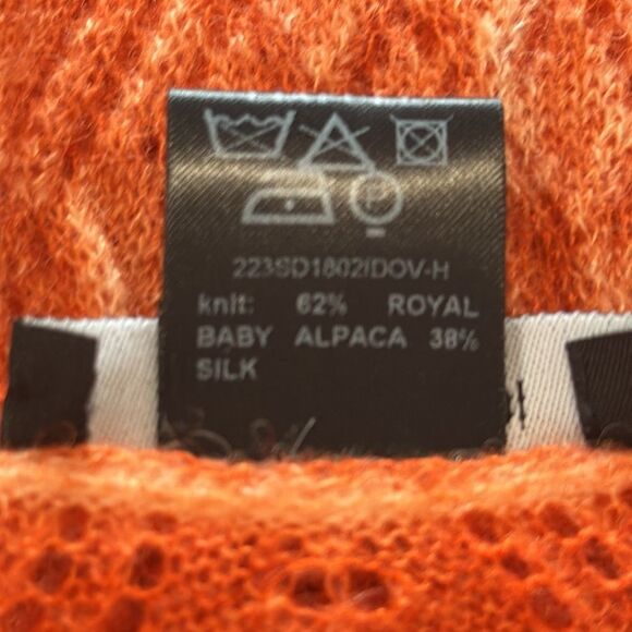 New Avant Toi Silk/Alpaca Wool Orange Cardigan Small - Picture 12 of 14
